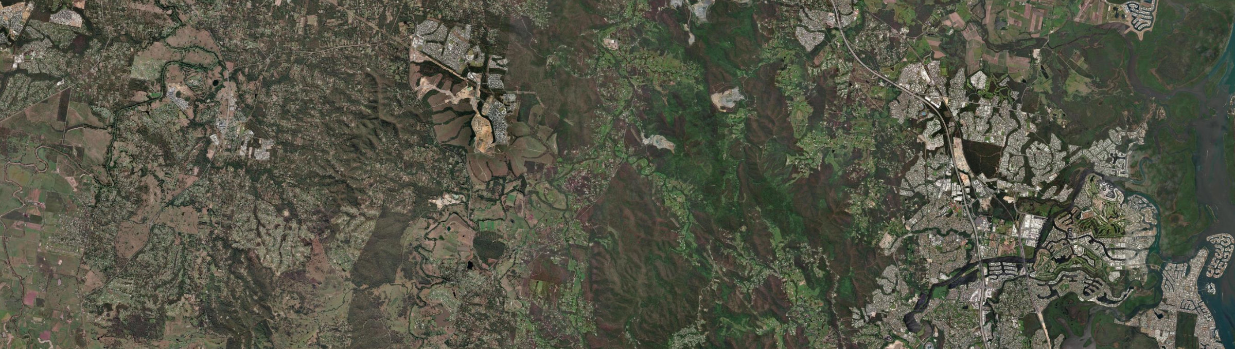 Aerial view of Cedar Creek (Logan - Qld), QLD