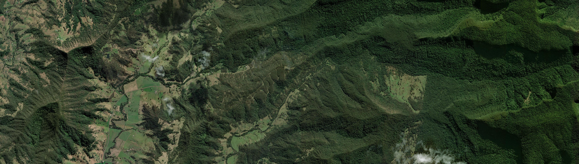 Aerial view of Warrazambil Creek, NSW