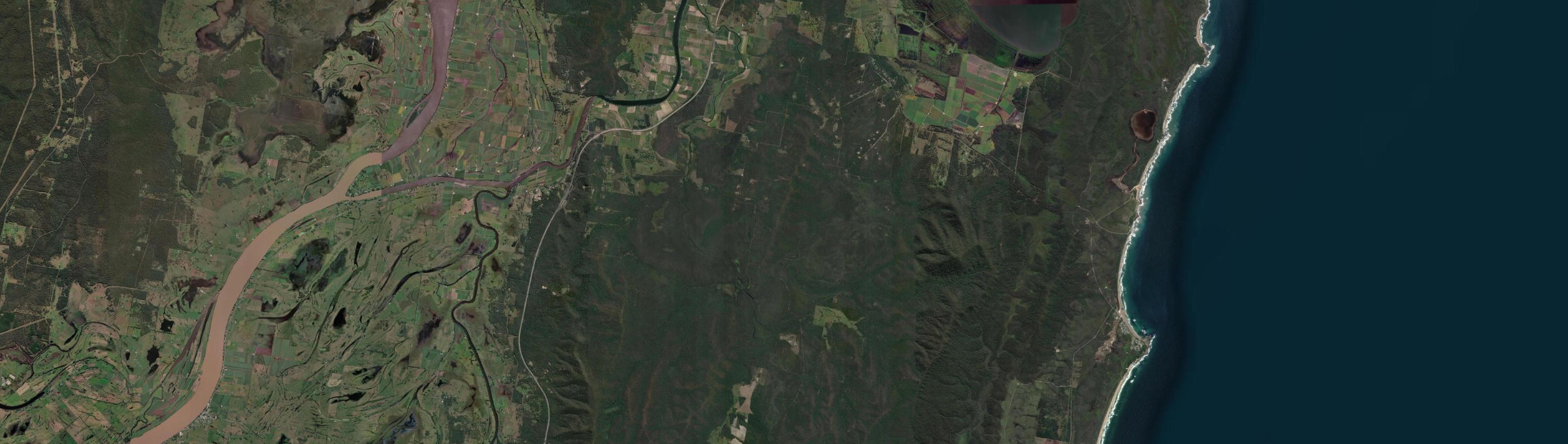 Aerial view of Shark Creek, NSW