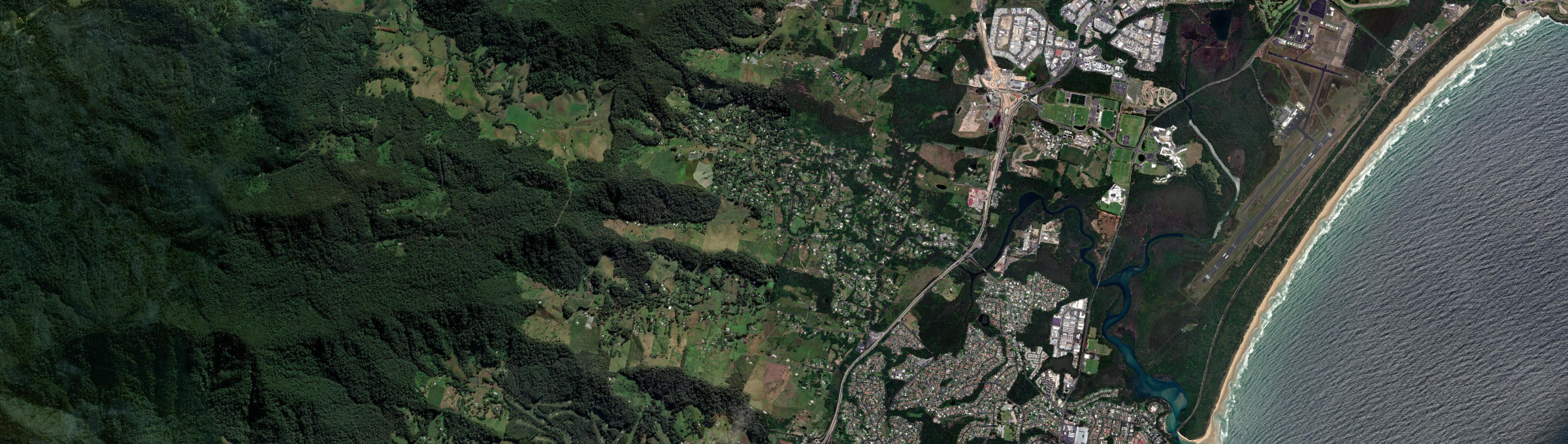 Aerial view of Boambee, NSW
