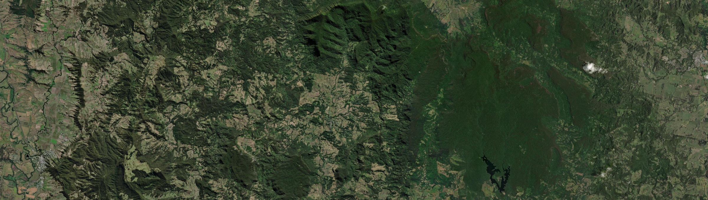 Aerial view of Nimbin, NSW