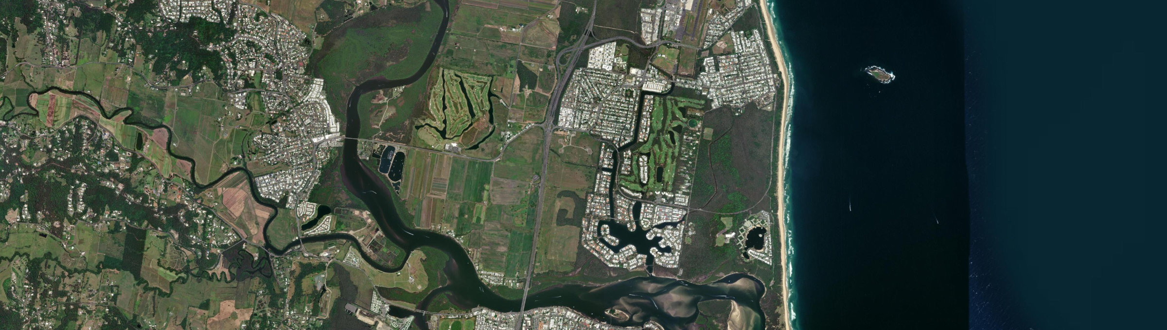 Aerial view of Pacific Paradise, QLD