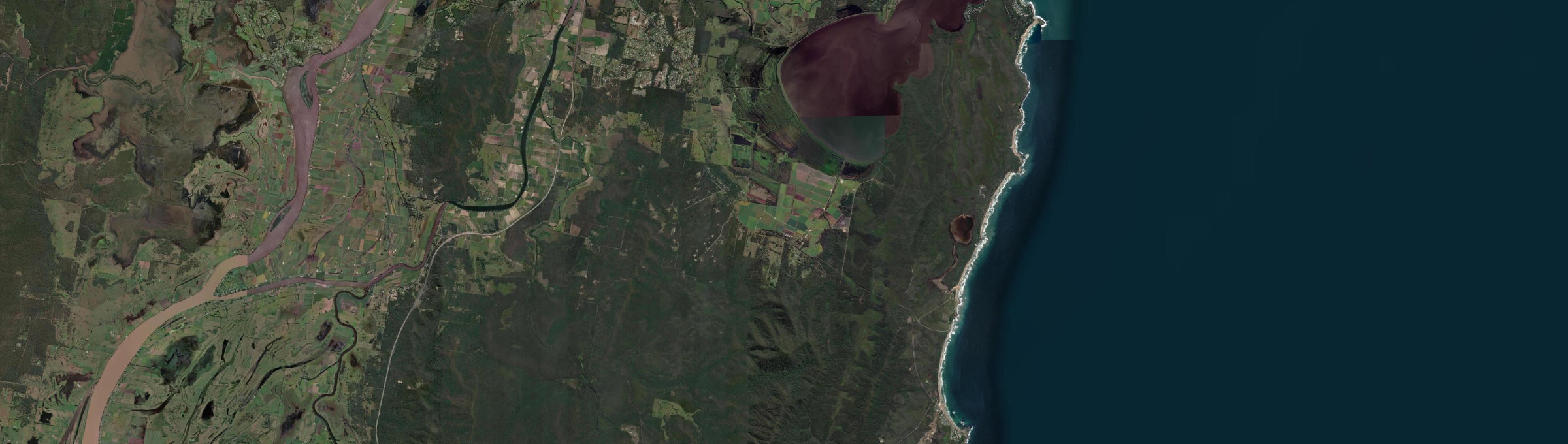 Aerial view of Taloumbi, NSW