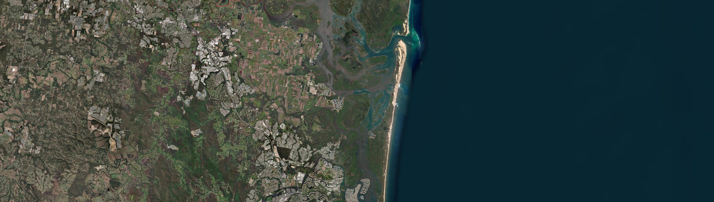 Aerial view of Southern Moreton Bay Islands, QLD