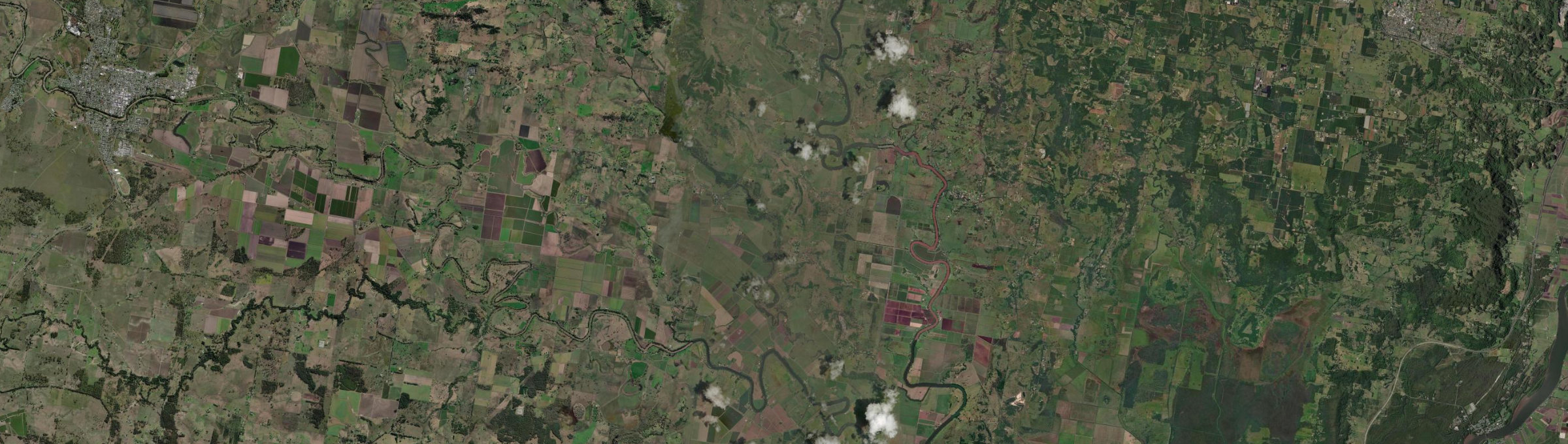 Aerial view of South Gundurimba, NSW