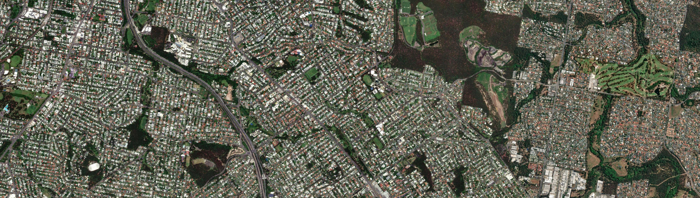Aerial view of Holland Park, QLD