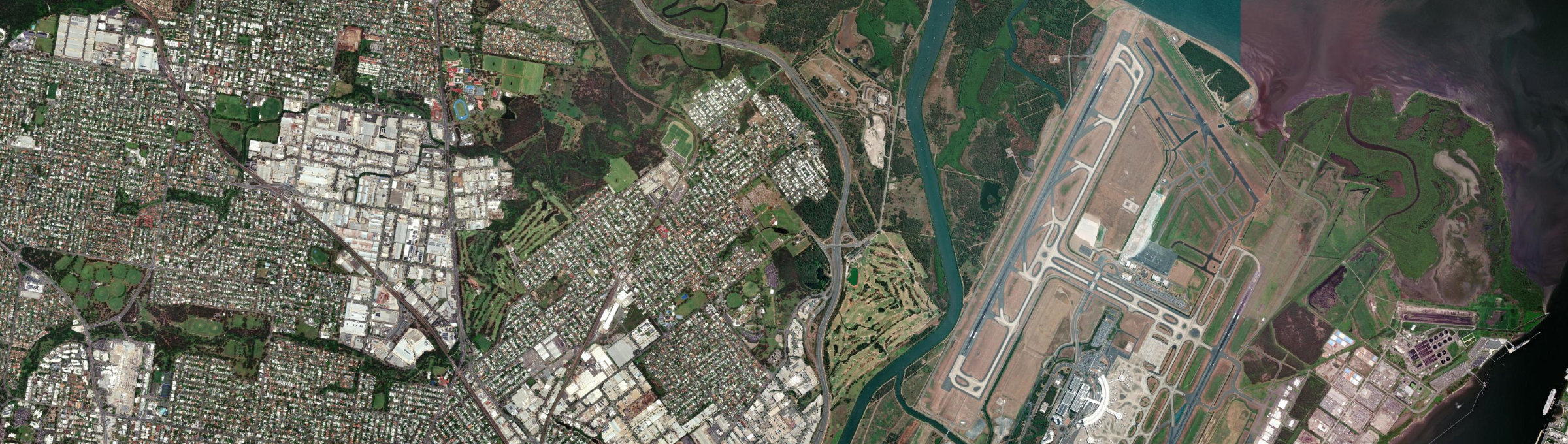 Aerial view of Nudgee, QLD