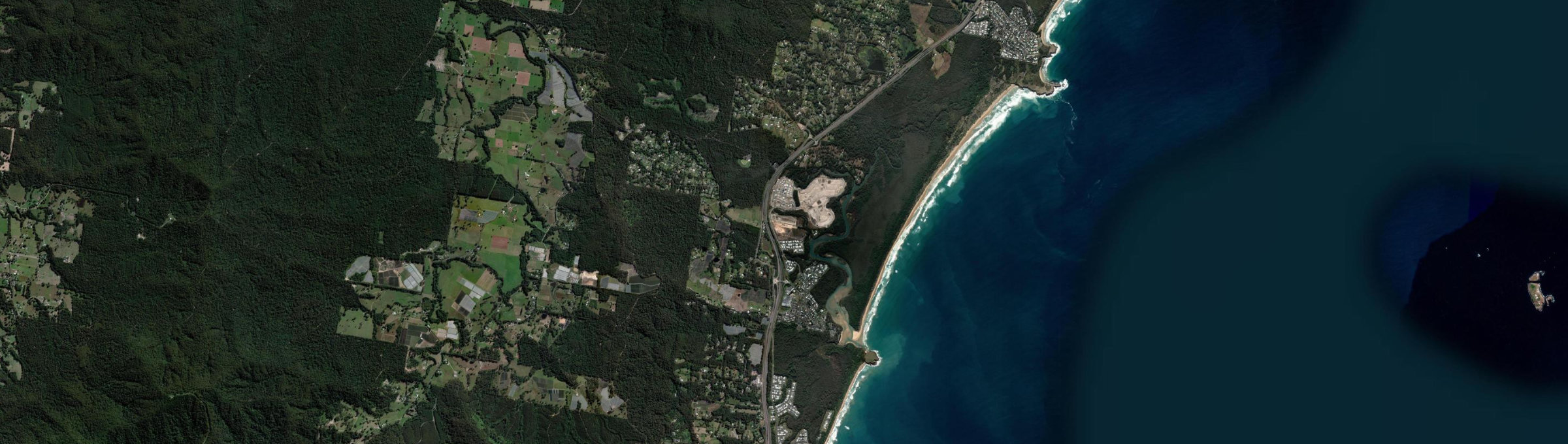 Aerial view of Moonee Beach, NSW