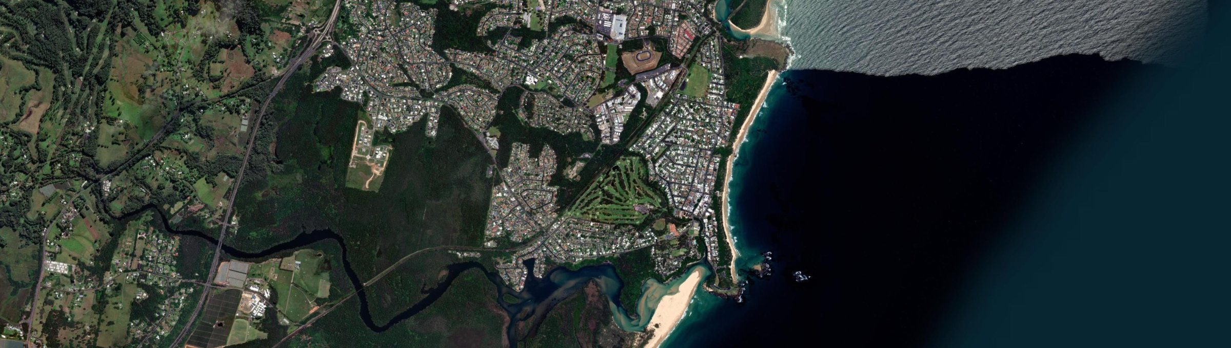 Aerial view of Sawtell, NSW