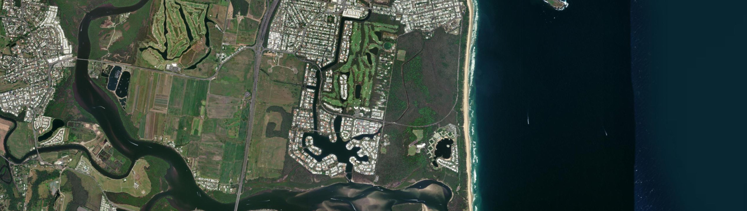 Aerial view of Twin Waters, QLD
