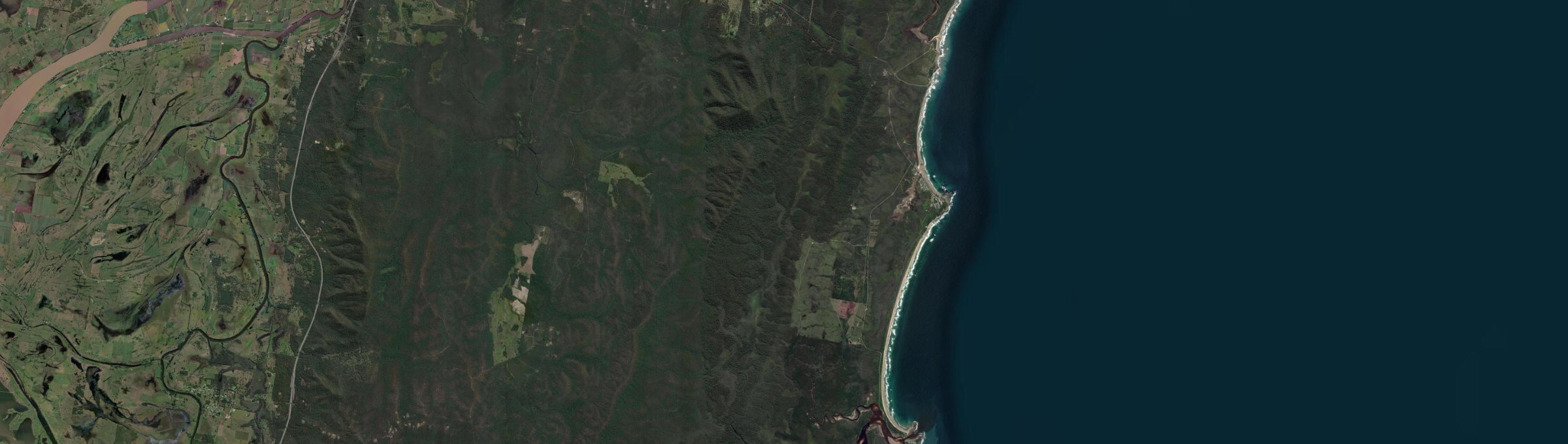Aerial view of Brooms Head, NSW