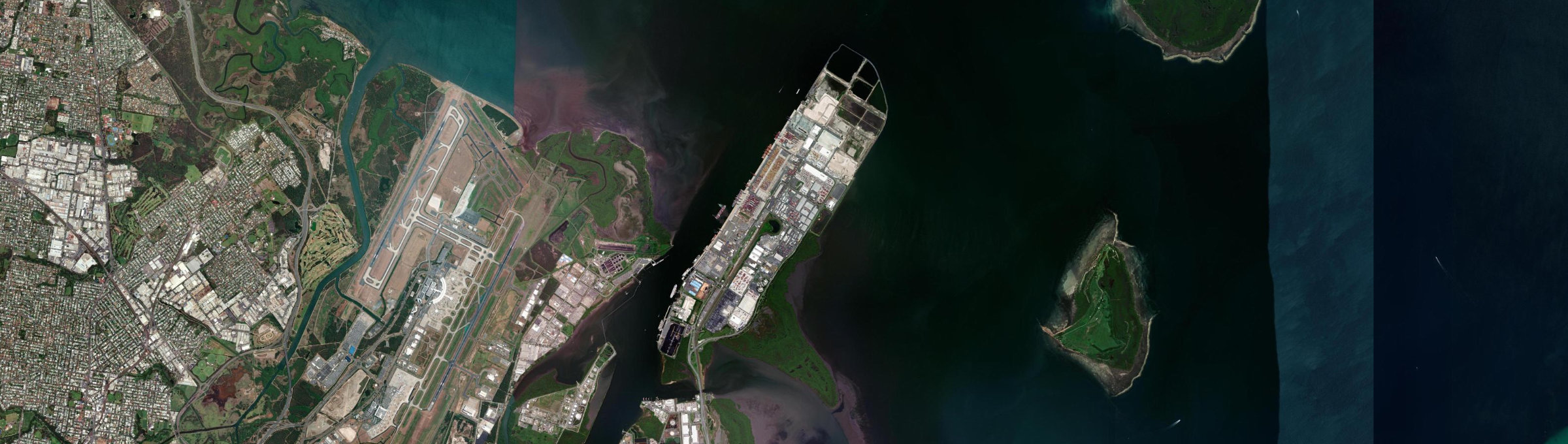 Aerial view of Port Of Brisbane, QLD
