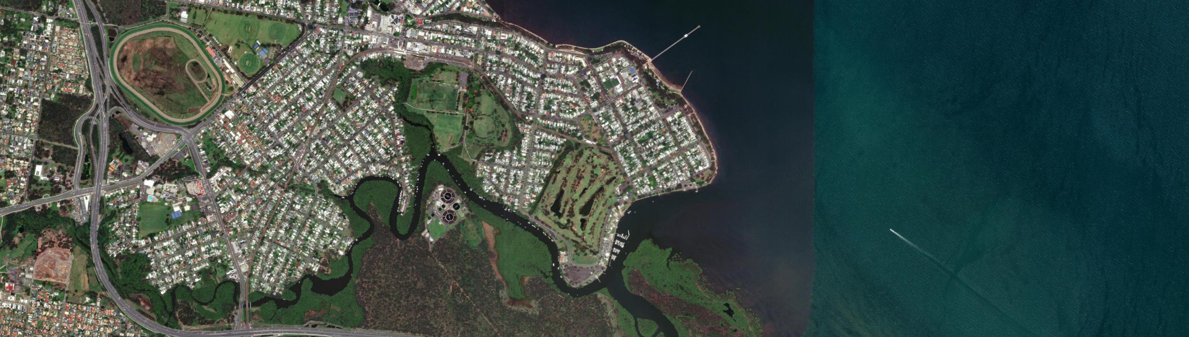 Aerial view of Shorncliffe, QLD
