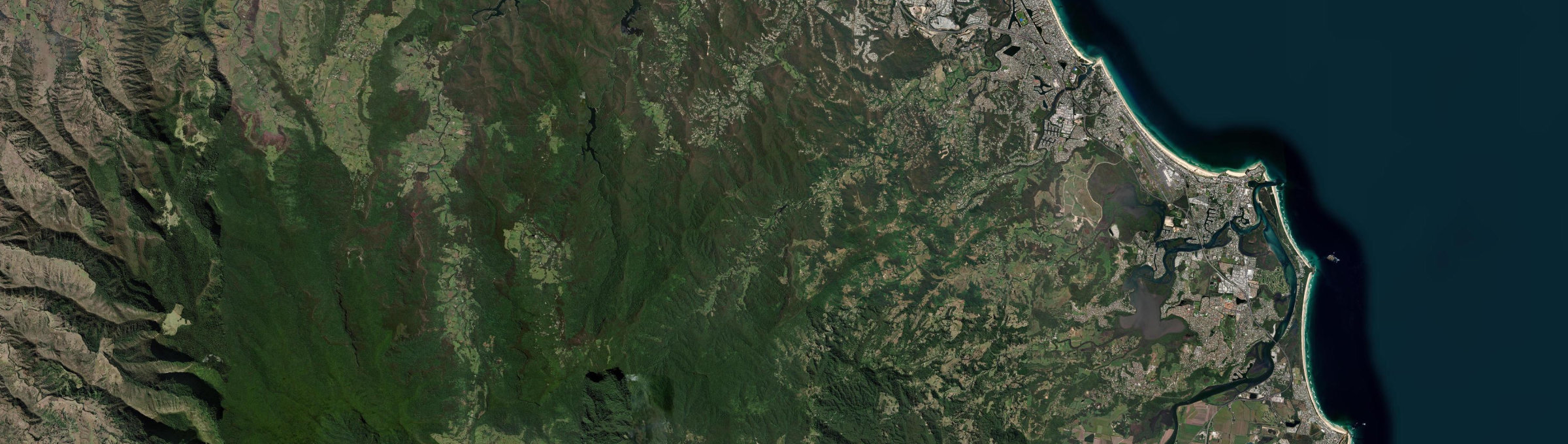 Aerial view of Tallebudgera Valley, QLD