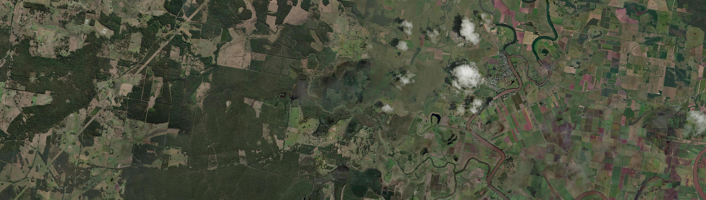 Aerial view of West Coraki, NSW