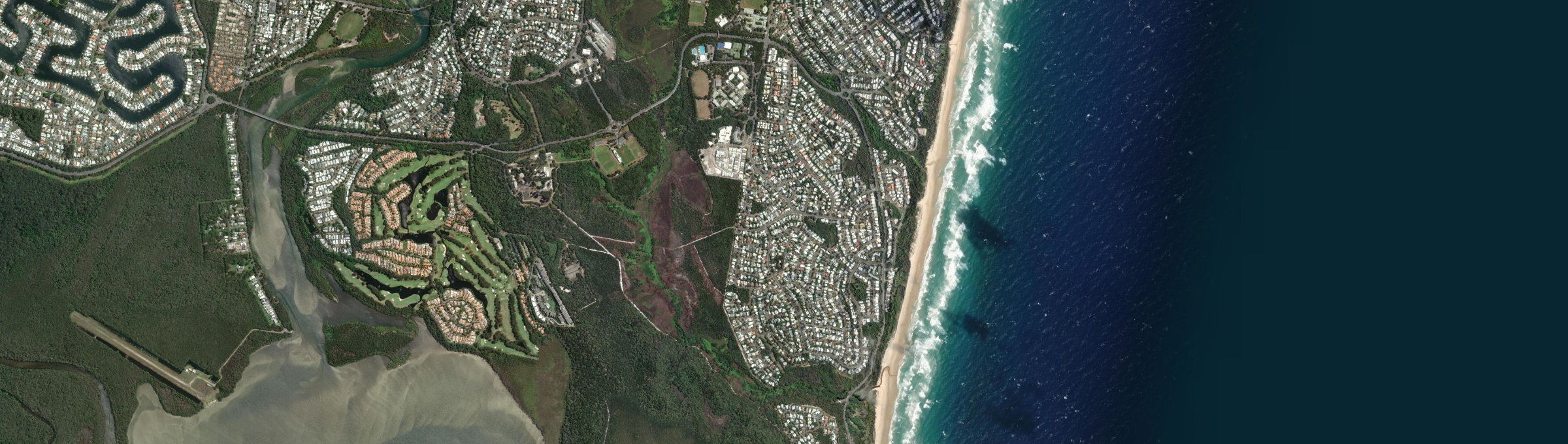 Aerial view of Sunrise Beach, QLD