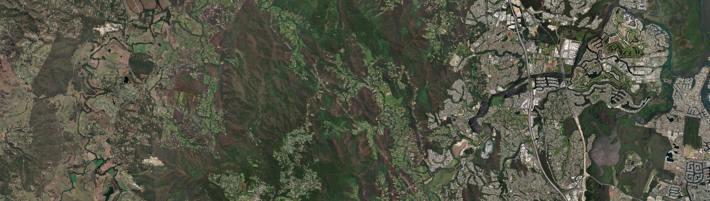 Aerial view of Wongawallan, QLD