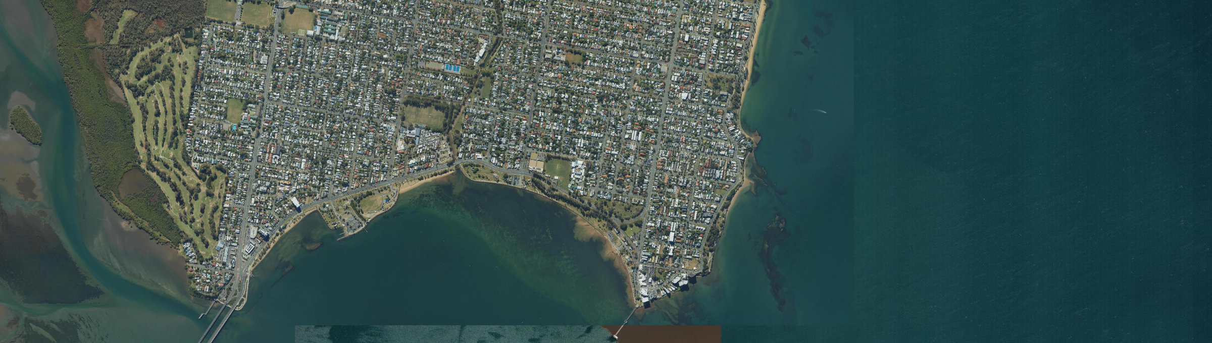 Aerial view of Woody Point, QLD