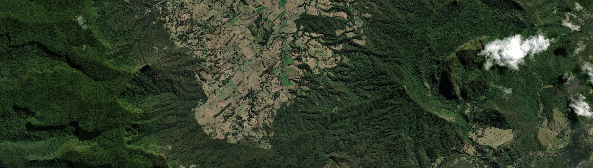 Aerial view of Brays Creek, NSW