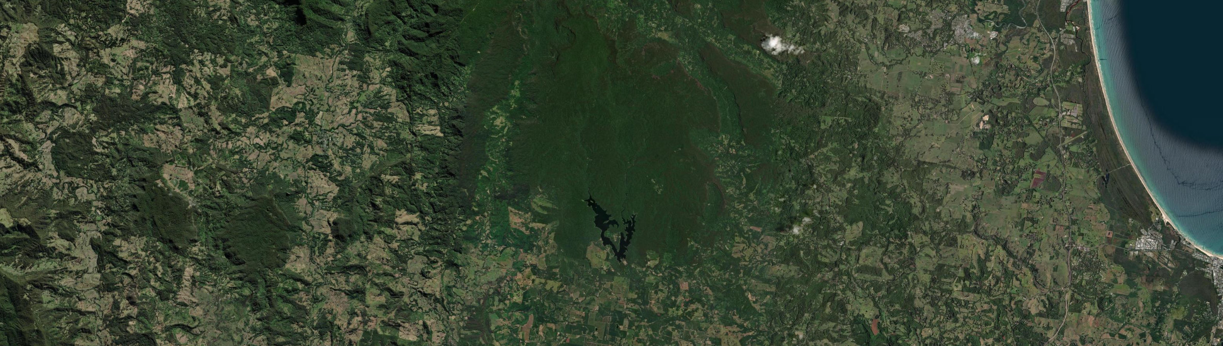Aerial view of Whian Whian, NSW
