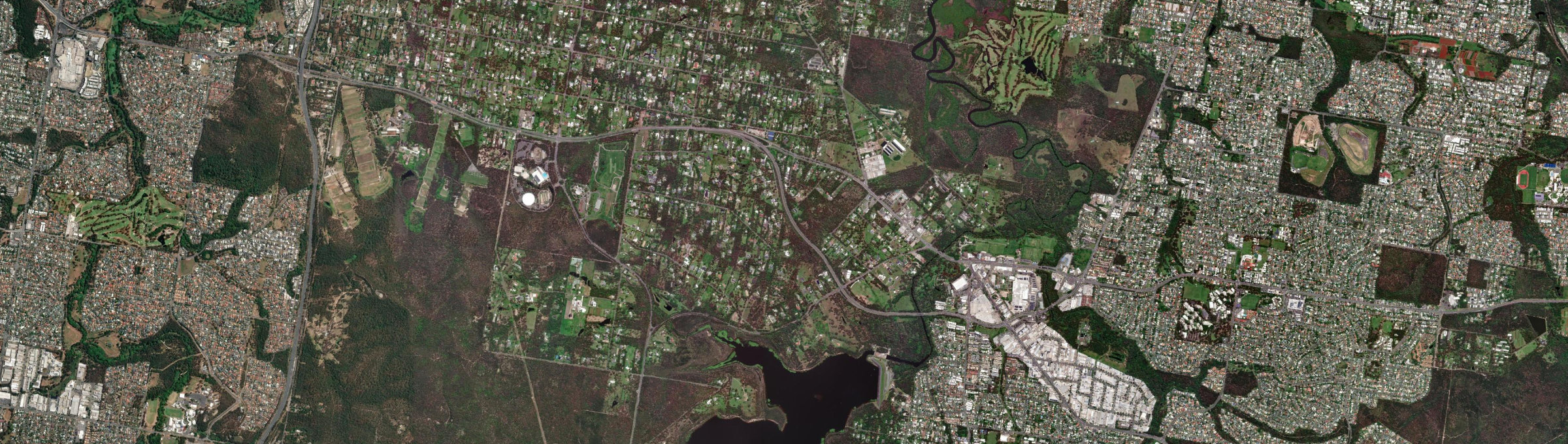 Aerial view of Chandler (Qld), QLD