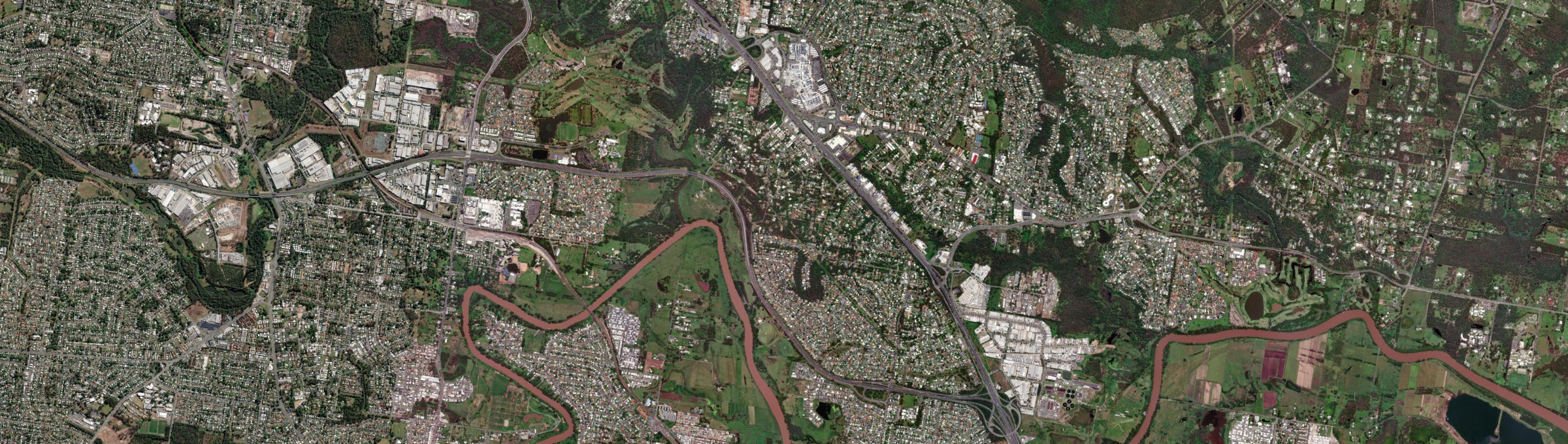 Aerial view of Tanah Merah, QLD
