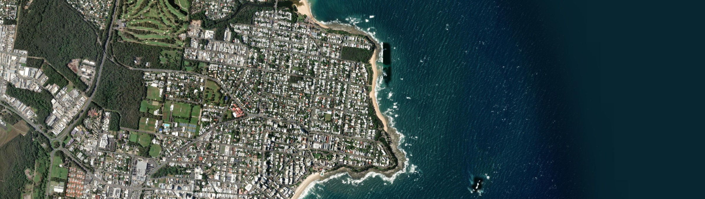 Aerial view of Shelly Beach (Sunshine Coast - Qld), QLD