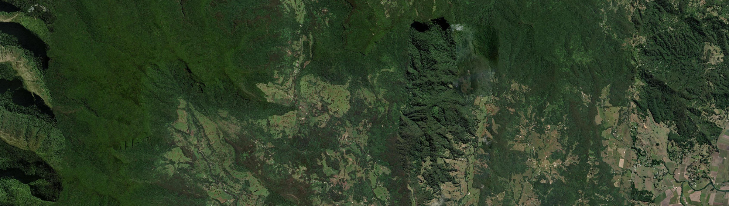 Aerial view of Numinbah, NSW