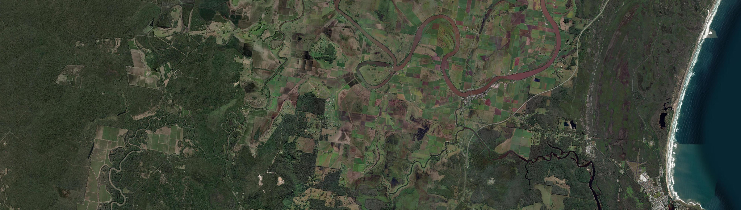Aerial view of Swan Bay (Richmond Valley - NSW), NSW