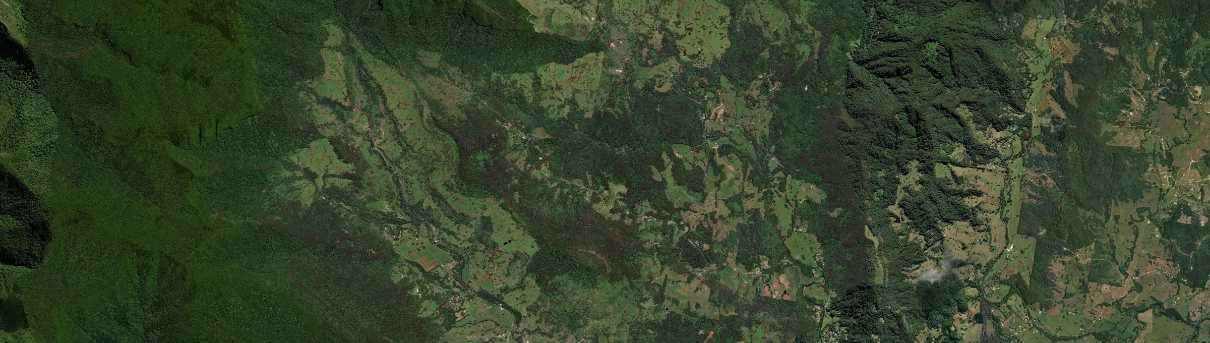 Aerial view of Hopkins Creek, NSW