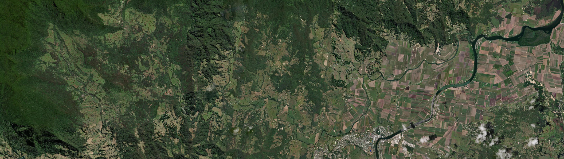 Aerial view of Nobbys Creek, NSW