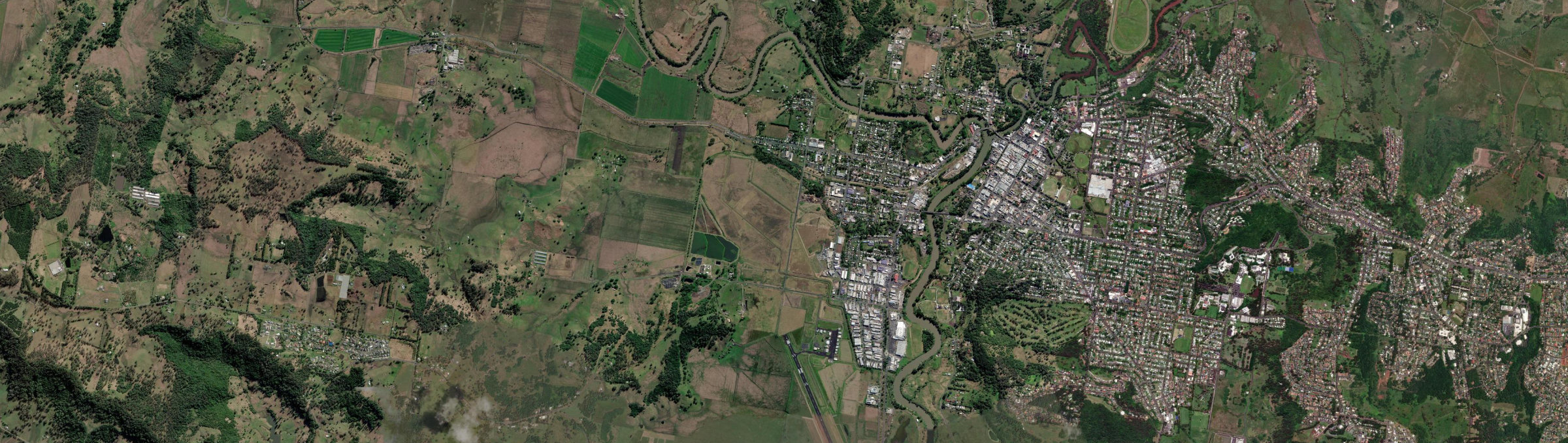Aerial view of South Lismore, NSW