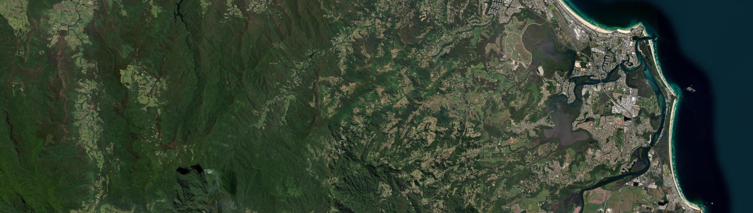 Aerial view of Currumbin Valley, QLD