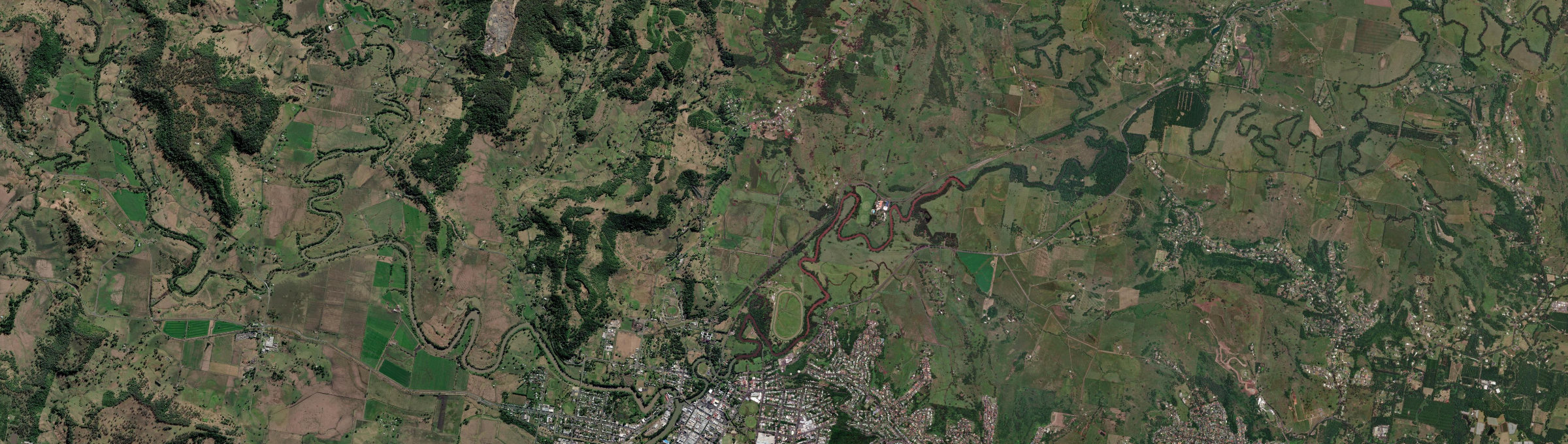 Aerial view of North Lismore, NSW
