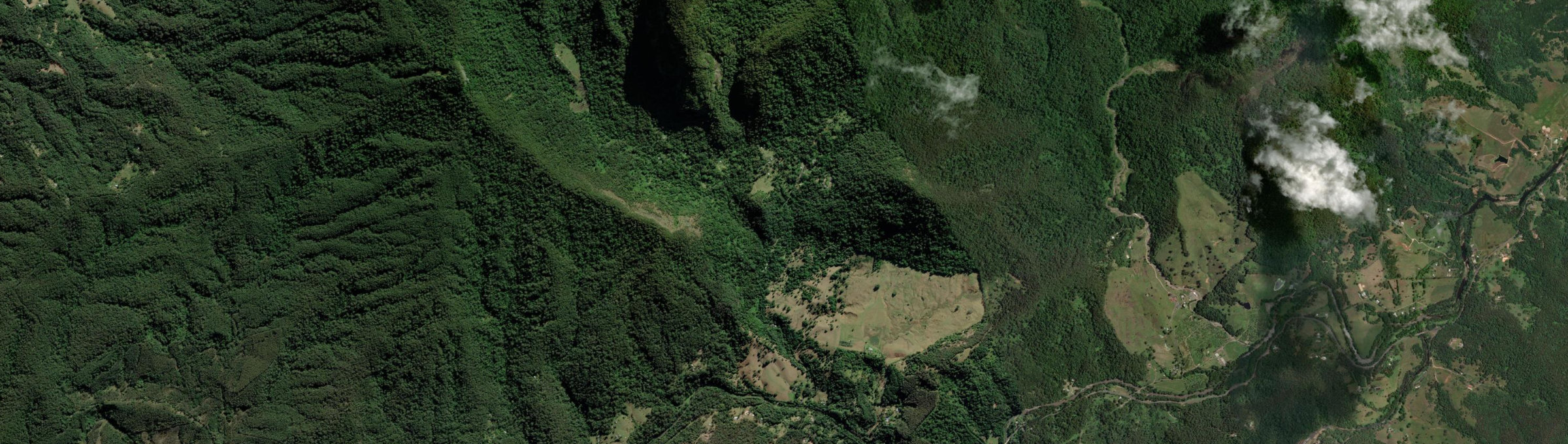 Aerial view of Cedar Creek (Tweed - NSW), NSW