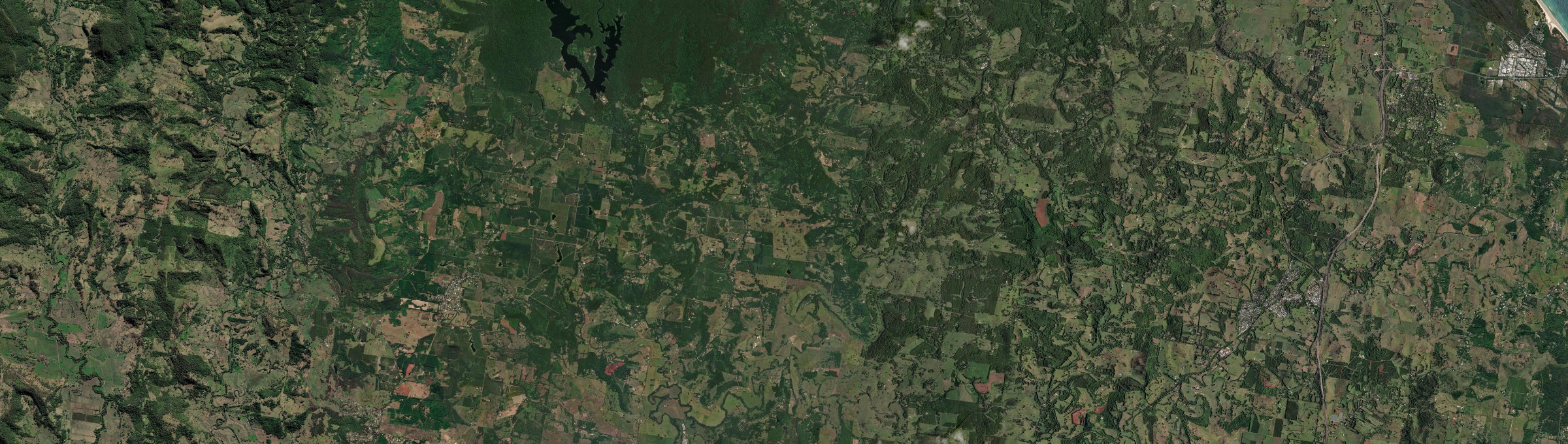 Aerial view of Rosebank, NSW