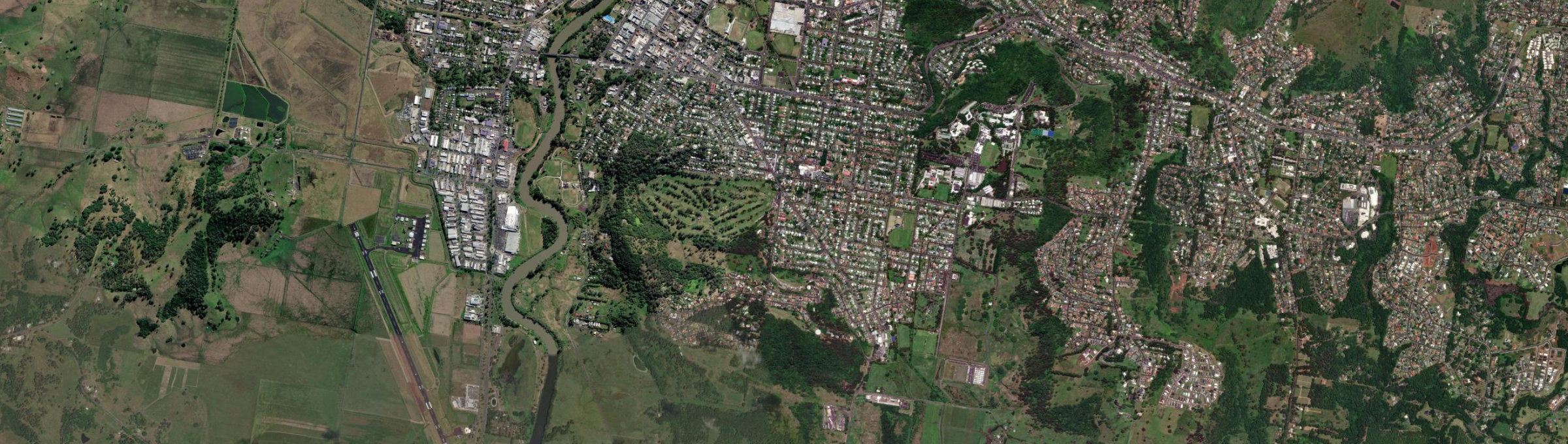 Aerial view of East Lismore, NSW