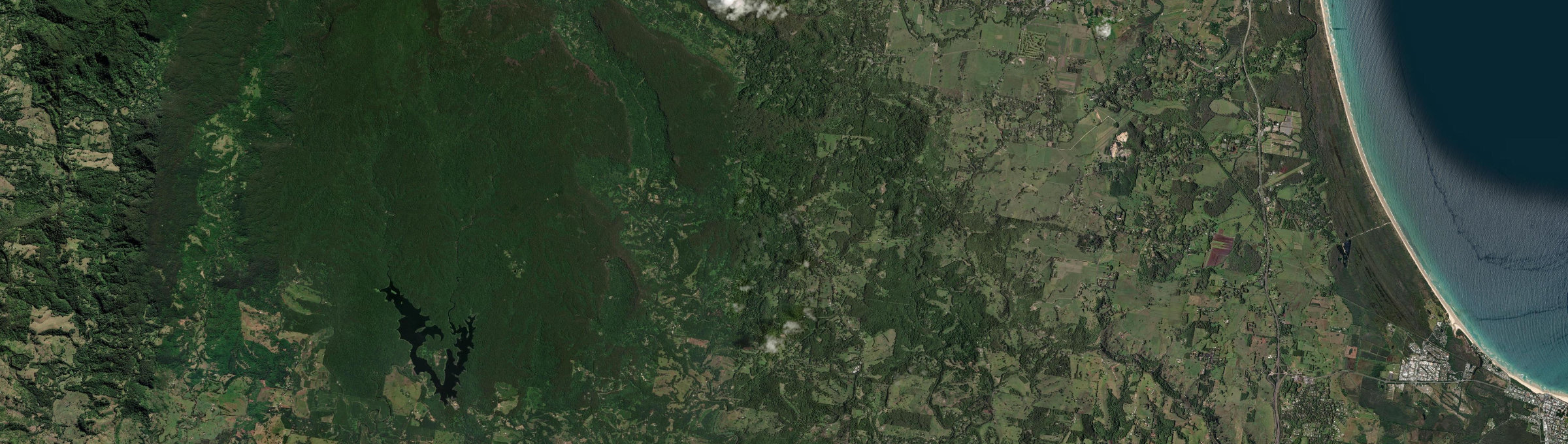 Aerial view of Goonengerry, NSW