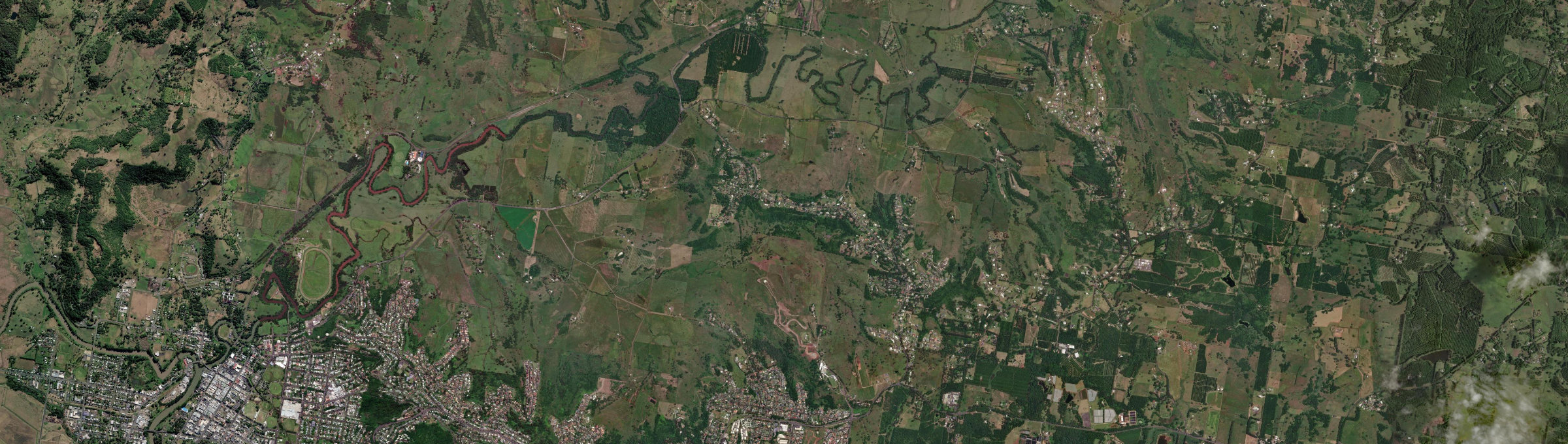 Aerial view of Richmond Hill (NSW), NSW