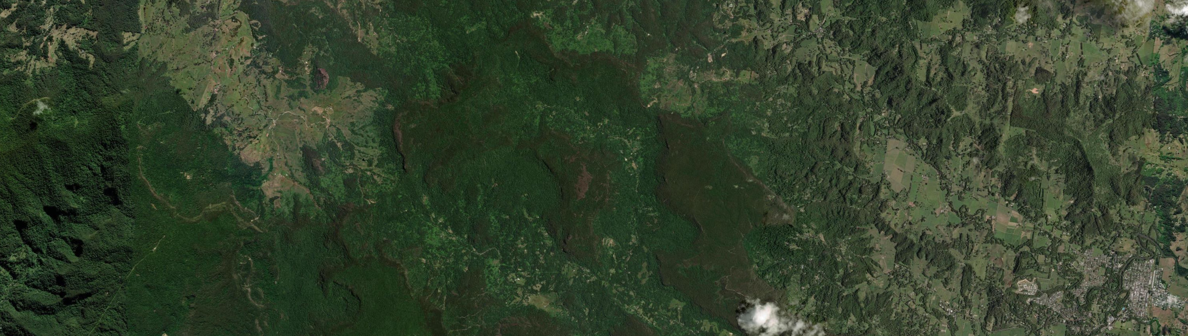 Aerial view of Upper Wilsons Creek, NSW