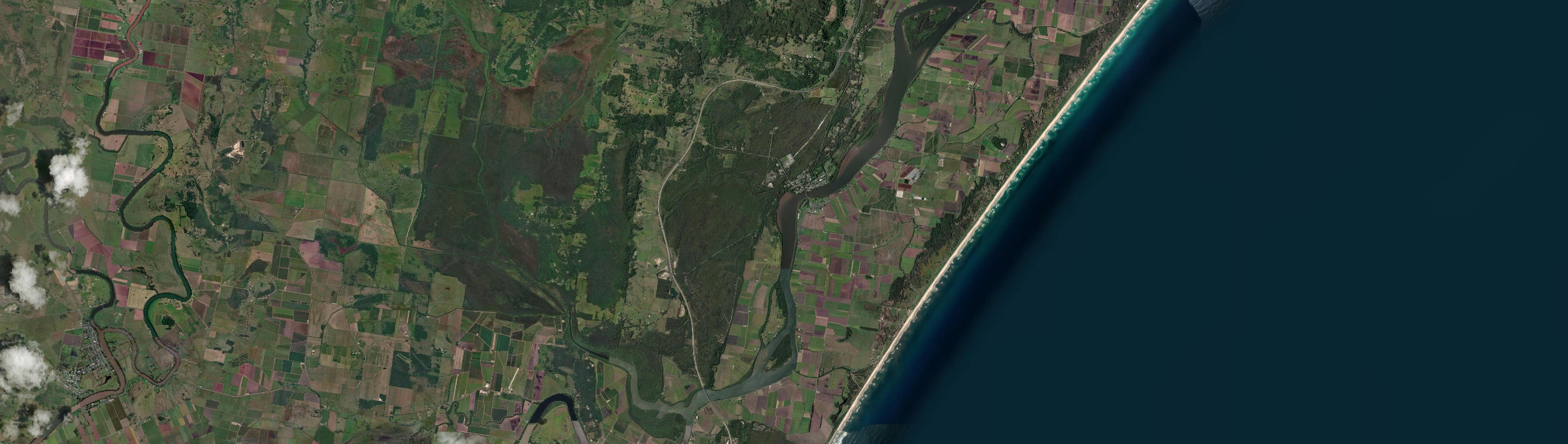 Aerial view of Wardell, NSW