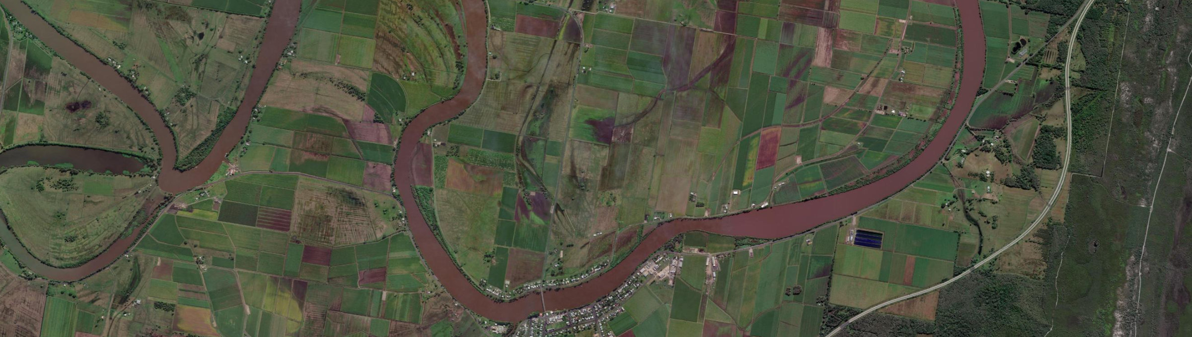 Aerial view of North Woodburn, NSW