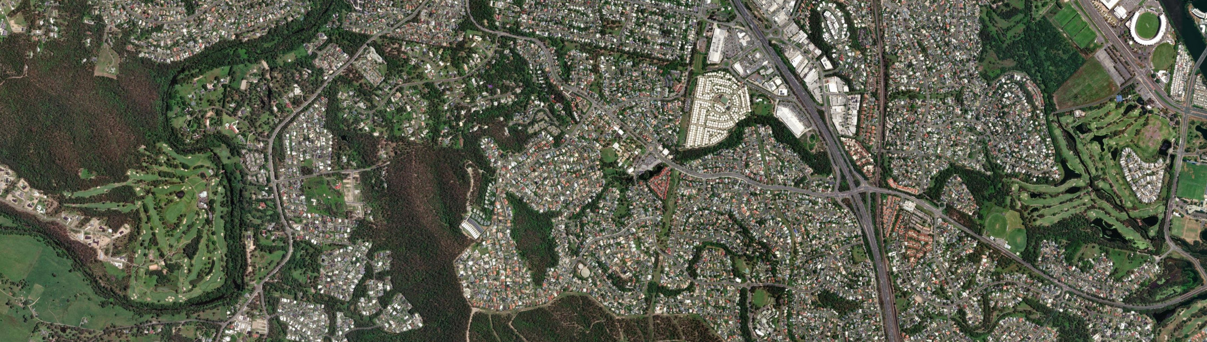 Aerial view of Highland Park, QLD