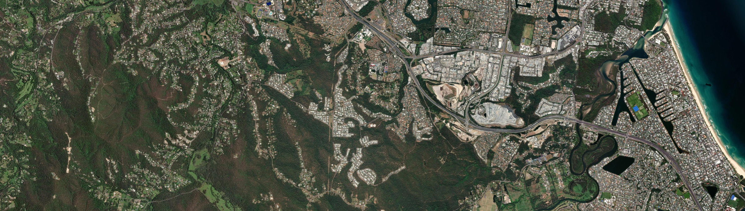Aerial view of Reedy Creek (Qld), QLD