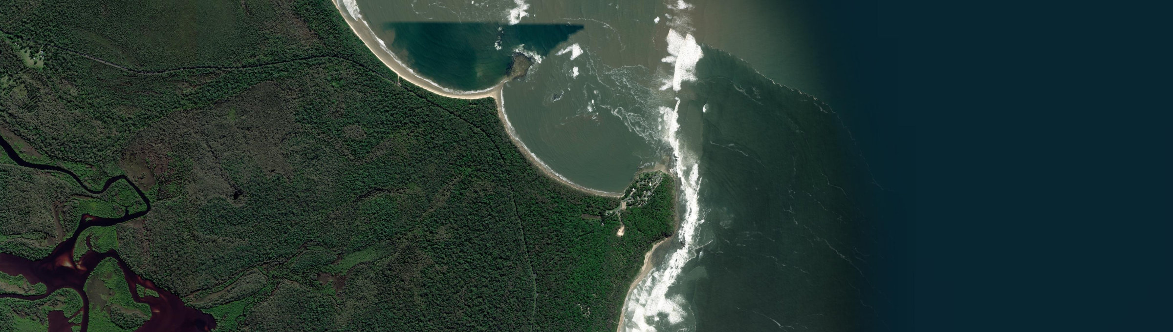 Aerial view of Woody Head, NSW