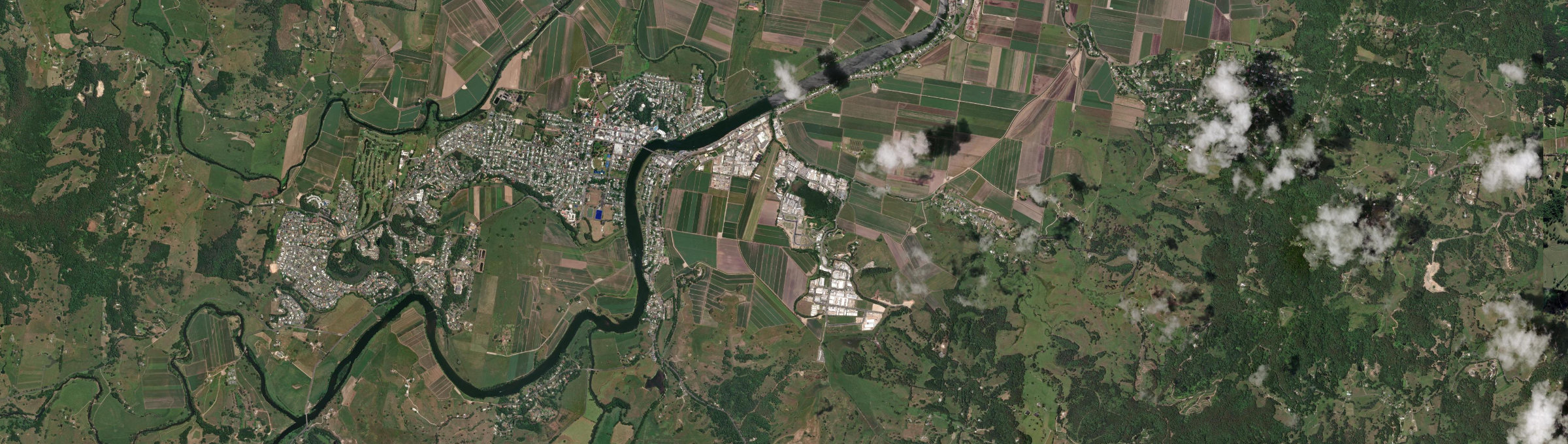 Aerial view of South Murwillumbah, NSW