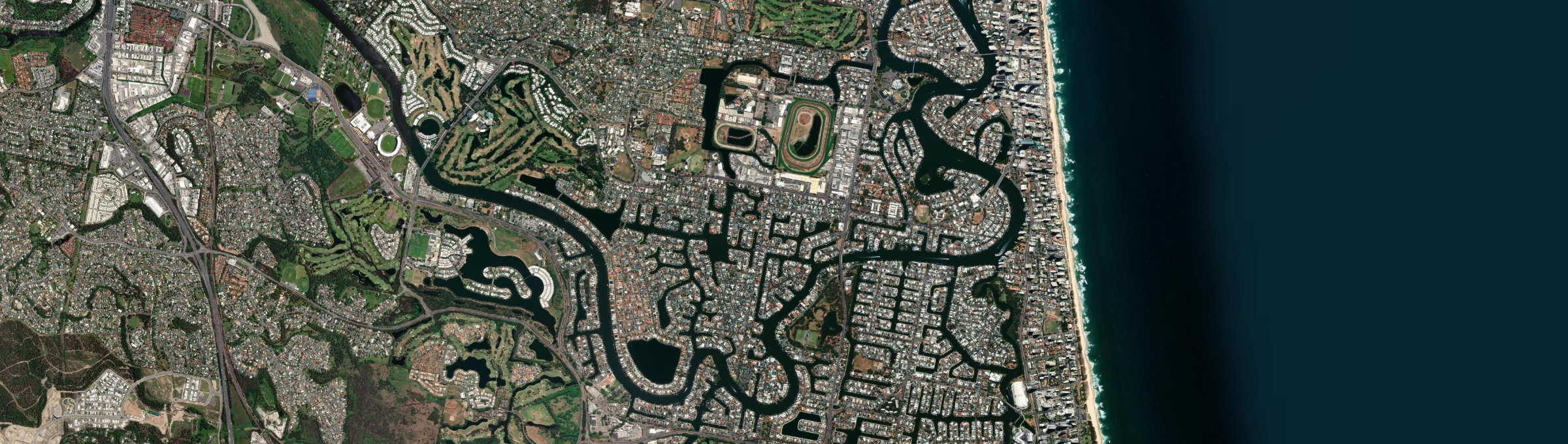 Aerial view of Bundall, QLD