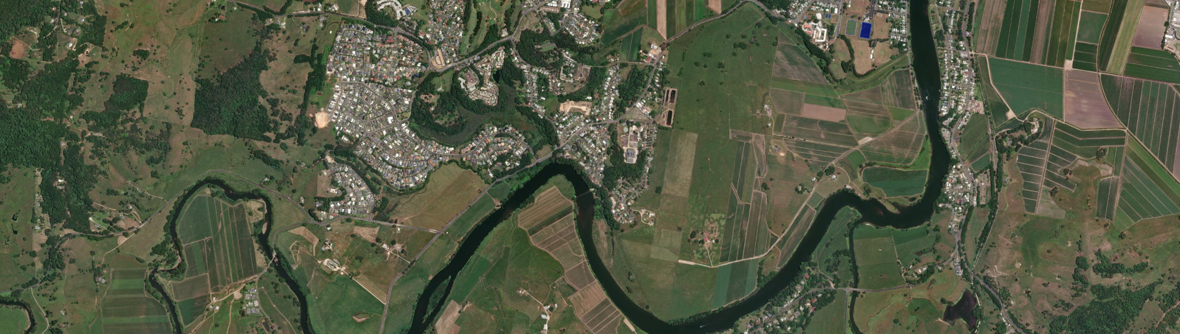 Aerial view of Bray Park (NSW), NSW