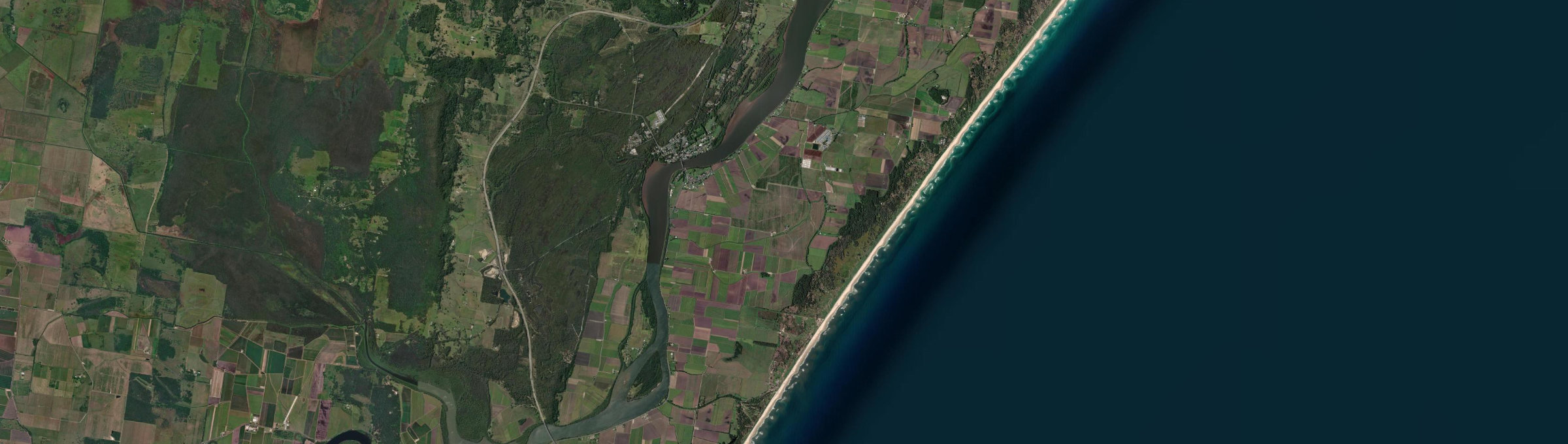 Aerial view of East Wardell, NSW