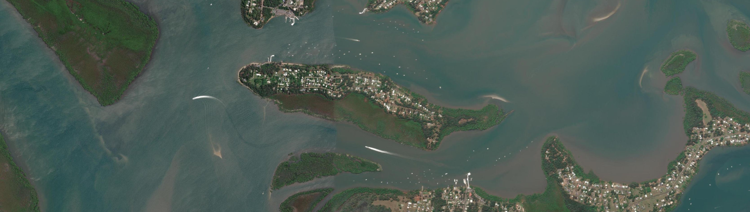 Aerial view of Karragarra Island, QLD
